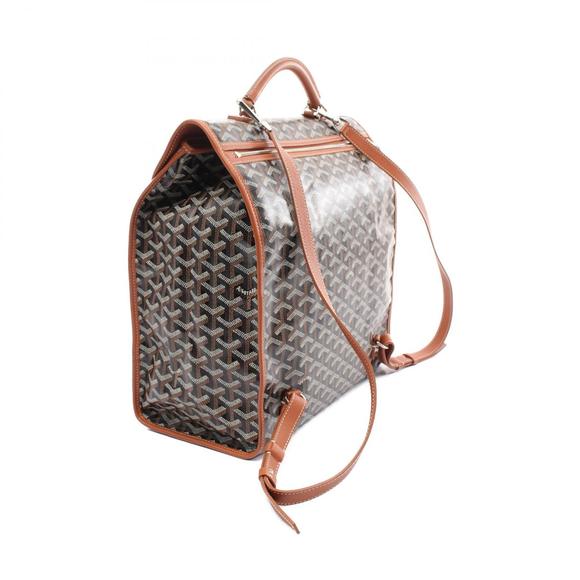 GOYARD Rucksack Backpack Bag Leather Black Brown White - Picture 2 of 5